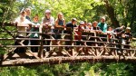 Group photo on the Buddha Bridge in the Forest of Nisene Marks